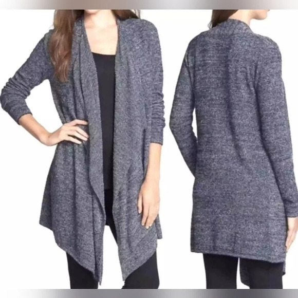 Barefoot Dreams Bamboo Chic Lite Calypso Waterfall Front Wrap/Cardigan, EUC! - Picture 1 of 11